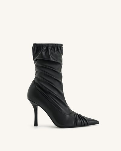 Joanne Paneled Detailing leather Ankle Boots - Black - JW PEI - Modalova