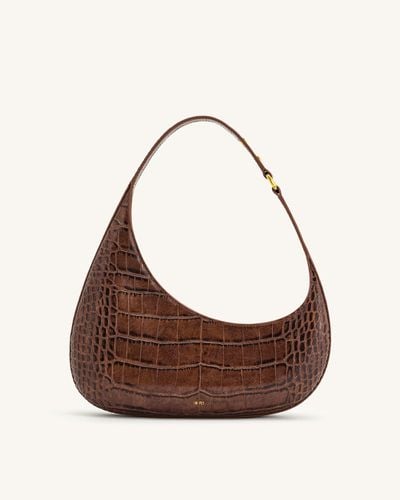 Harlee Shoulder Bag - Brown Croc - JW PEI - Modalova