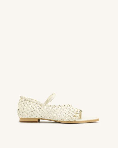 Jocelyn Weave Strap Flip-flops - Beige - JW PEI - Modalova