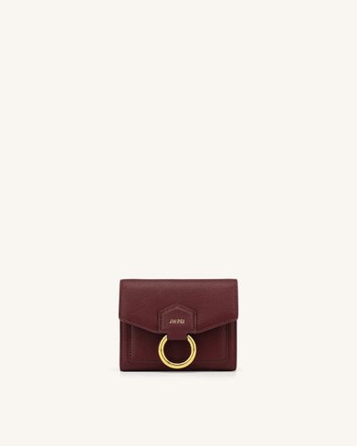 Stella Wallet - Burgundy Grained Vegan Leather - JW PEI - Modalova
