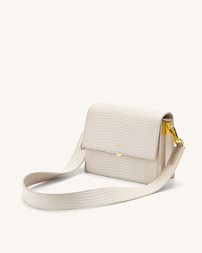 Mini Flap Bag - Ivory Lizard - JW PEI - Modalova