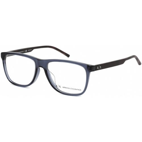 Unisex Eyeglasses - Blue Plastic Rectangular Full Rim / AX3048F 8238 - Armani Exchange - Modalova