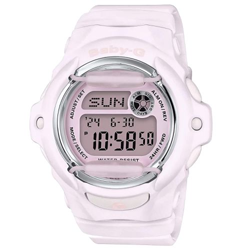 Women's Watch - Baby-G Digital Dial Light Pink Resin Strap / BG169M-4 - Casio - Modalova