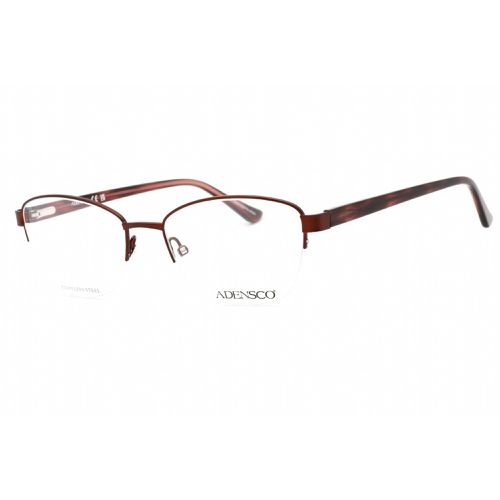 Women's Eyeglasses - Burgundy Metal Half Rim Cat Eye Frame / AD 235 0LHF 00 - Adensco - Modalova