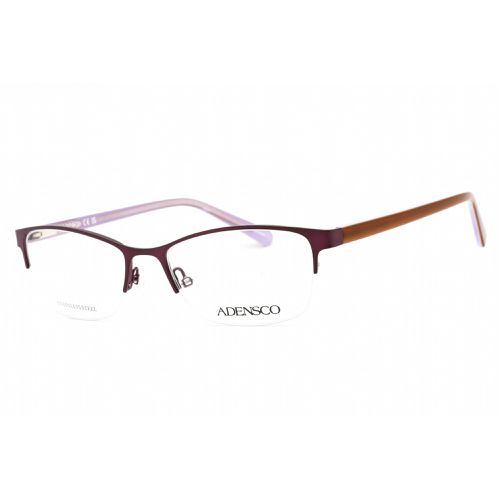 Women's Eyeglasses - Plum Metal Rectangular Half Rim Frame / AD 230 00T7 00 - Adensco - Modalova