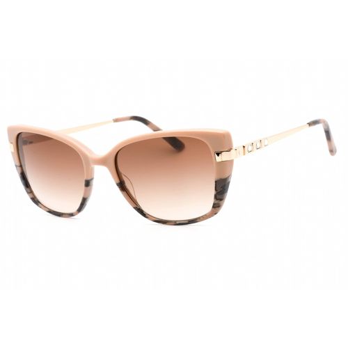 Women's Sunglasses - Taupe Animal Zylonite Full Rim Cat Eye Frame / BB7237 230 - Bebe - Modalova