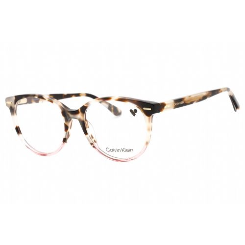 Women's Eyeglasses - Ivory Tortoise Full Rim Round Frame / CK21710 111 - Calvin Klein - Modalova