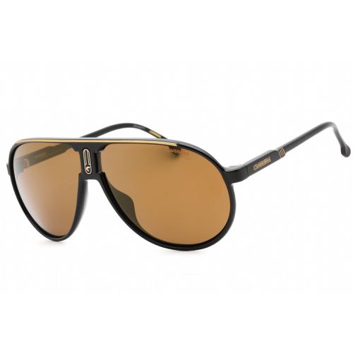 Unisex Sunglasses - Black Gold Full Rim Aviator Frame / CHAMPION65/N 02M2 YL - Carrera - Modalova