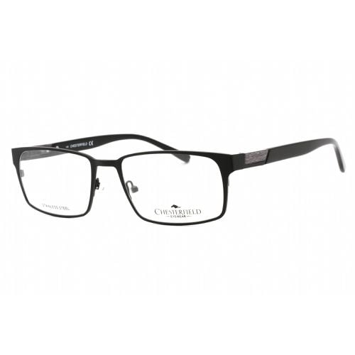 Men's Eyeglasses - Matte Black Metal Rectangular Frame / 42 XL 0003 00 - Chesterfield - Modalova