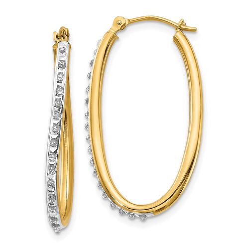 K Diamond Fascination Oval Twist Hoop Earrings - Jewelry - Modalova