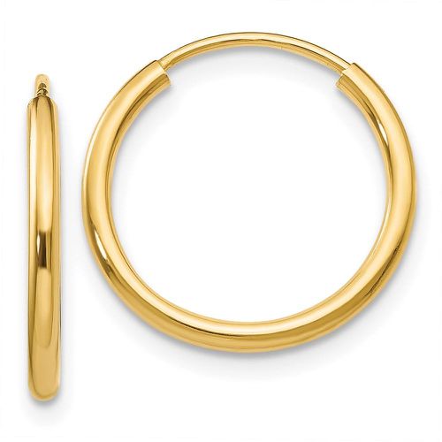 K 1.5mm Polished Round Endless Hoop Earrings - Jewelry - Modalova