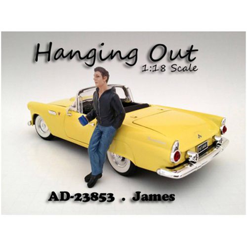 Hanging Out James Figure - 4 inch Tall For 1:18 Scale Models - American Diorama - Modalova