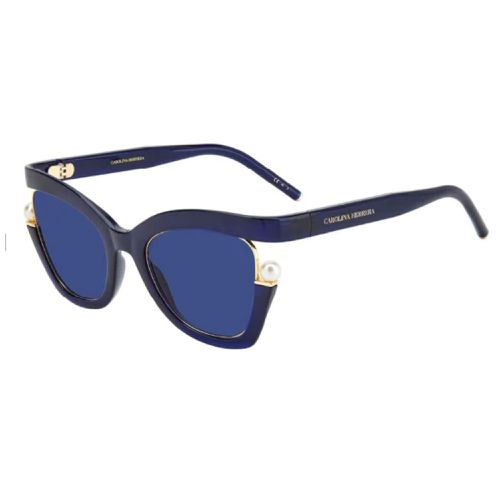 Women's Sunglasses - Blue Lens Cat Eye Shape Frame / CH 0002/S 0PJP - Carolina Herrera - Modalova
