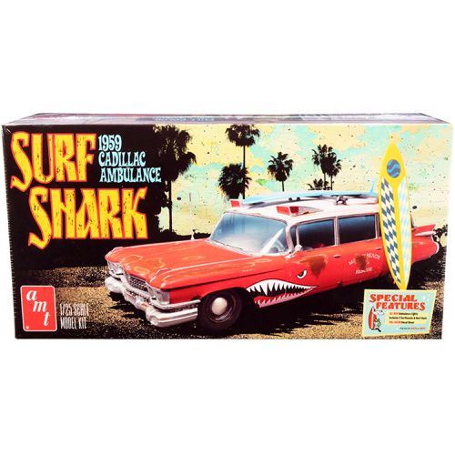 Scale Models Kit - Skill 2 1959 Cadillac Ambulance Surf Shark Vinyl Tires - AMT - Modalova