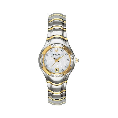 Women's Diamond Two Tone Watch 98R70 - Bulova - Modalova