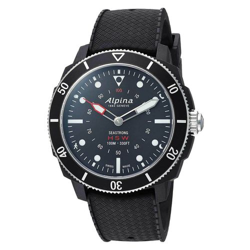 Men's Strap Smartwatch - Seastrong Horological Black Rubber / AL-282LBB4V6 - Alpina - Modalova