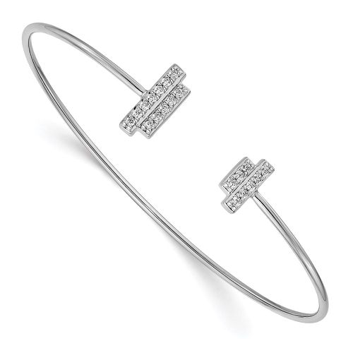 K White Gold Diamond Flexible Bangle - Jewelry - Modalova