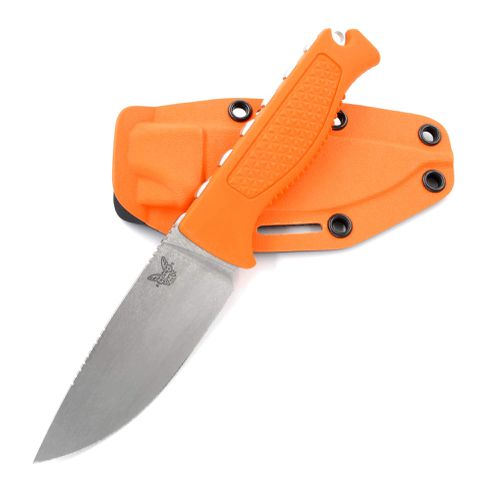 Knife - Steep Country Orange Santoprene Handle Fixed Steel Blade / 15006 - Benchmade - Modalova