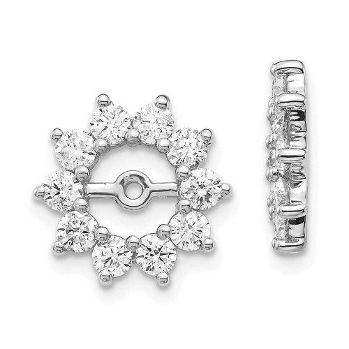 K White Gold Fancy Diamond Earring Jacket Mountings No Stones Included - Jewelry - Modalova