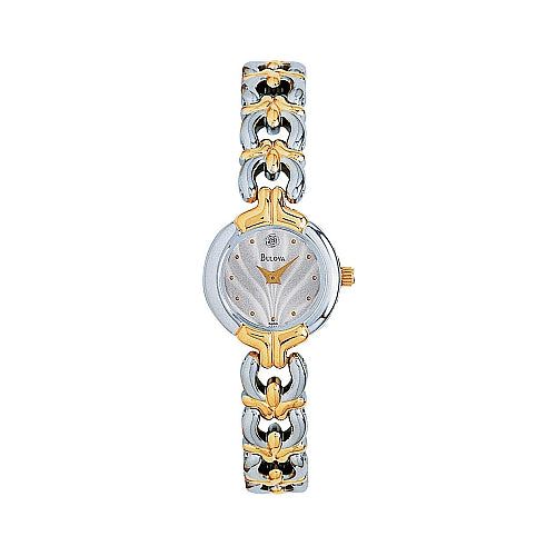 Women's Diamond Two Tone Watch 98P15 - Bulova - Modalova
