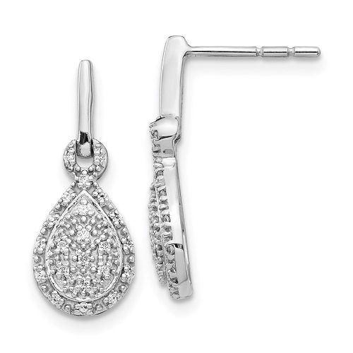 K White Gold Diamond Post Earrings - Jewelry - Modalova