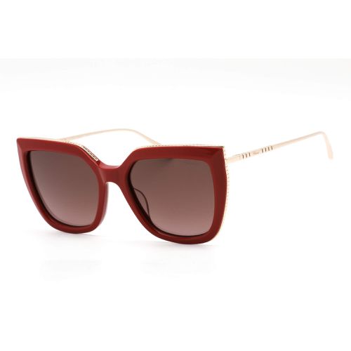 Women's Sunglasses - Shiny Full Red/Gold Cat Eye Shaped Frame SCH319M 09LB - Chopard - Modalova
