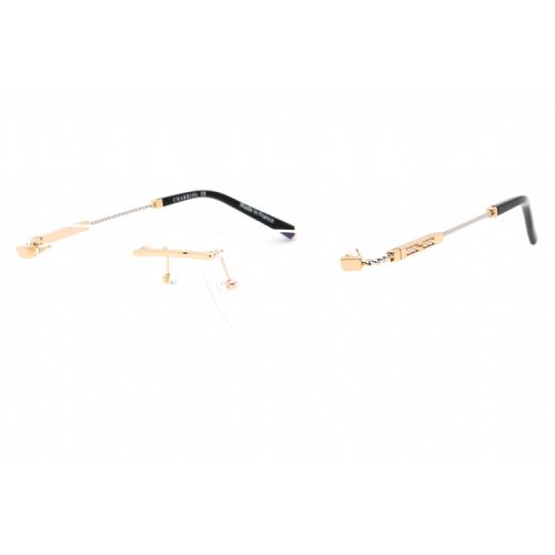Men's Eyeglasses - Rimless Shiny Gold/Silver Titanium Frame / PC75103 C03 - Charriol - Modalova