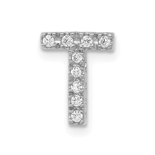 K White Gold Diamond Initial T Charm - Jewelry - Modalova