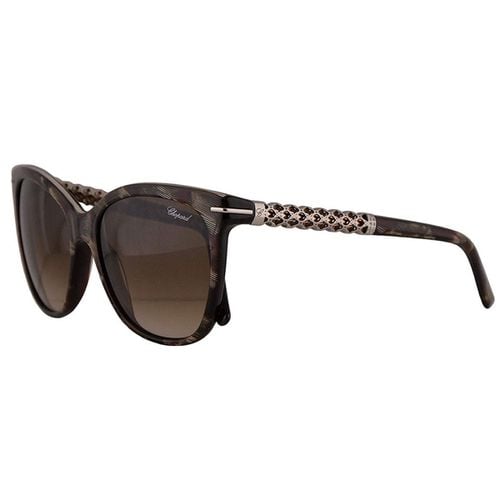 Women's Sunglasses - Shiny Horn Dark Red Frame / SCH207S-0VA9-54-17-140 - Chopard - Modalova