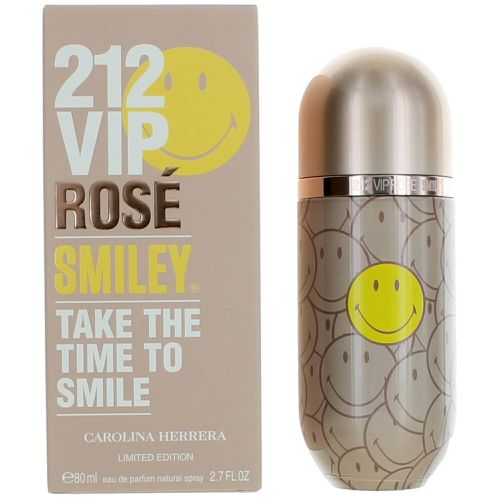 Women's Eau De Parfum Spray - 212 VIP Rose Smiley Natural, 2.7 oz - Carolina Herrera - Modalova