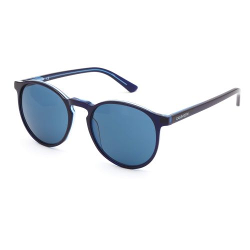 Men's Sunglasses - Blue Crystal Navy Frame Light Blue Lens / CK20502S 449 - Calvin Klein - Modalova
