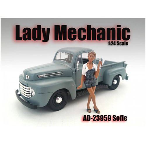 Figure - Lady Mechanic Sofie For 1:24 Scale Models Blister Pack - American Diorama - Modalova