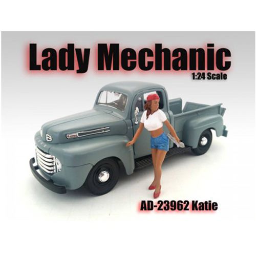 Figurine - Lady Mechanic Katie for 1/24 Scale Models Blister Pack - American Diorama - Modalova