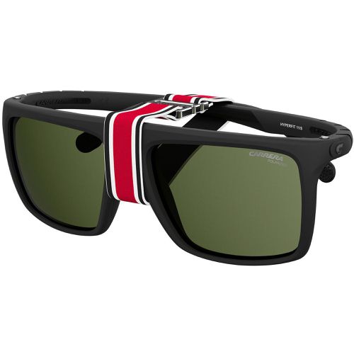 Unisex Sunglasses - Green Lens Matte Black Frame / HYPERFIT 11/S 0003 UC - Carrera - Modalova