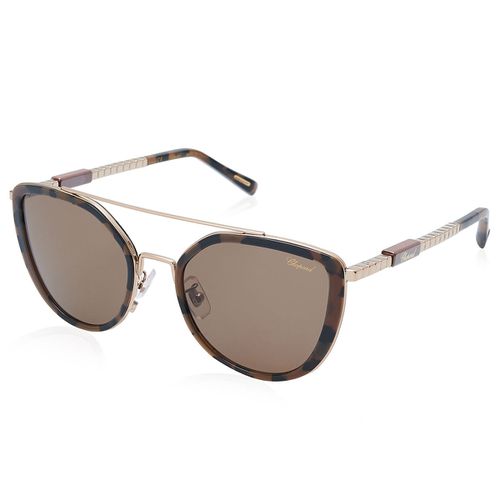Women's Sunglasses - Gold and Tortoise Roviex Lens / SCHC23-08FE-52-21-135 - Chopard - Modalova