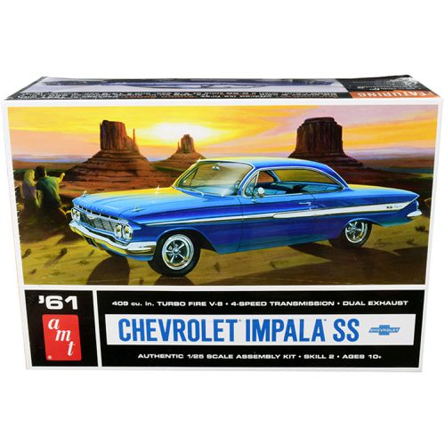 Scale Model Kit - Skill 2 1961 Chevrolet Impala SS Chrome Plated Parts - AMT - Modalova