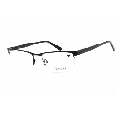 Men's Eyeglasses - Matte Black Metal Rectangular Frame / CK21126 002 - Calvin Klein - Modalova
