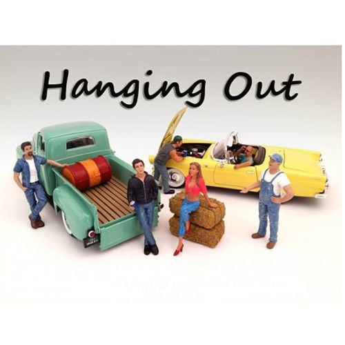 Figurine Set - Hanging Out 3-4 inch For 1/18 Scale Models, 6 Piece - American Diorama - Modalova