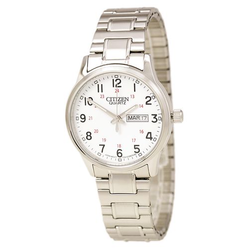 BF0610-91A Men's Easy Reader White Dial Expansion Steel Bracelet Watch - Citizen - Modalova