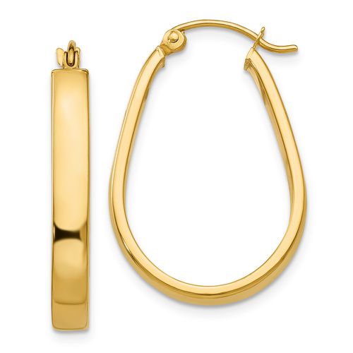 K Polished 3.5mm Oval Hoop Earrings - Jewelry - Modalova