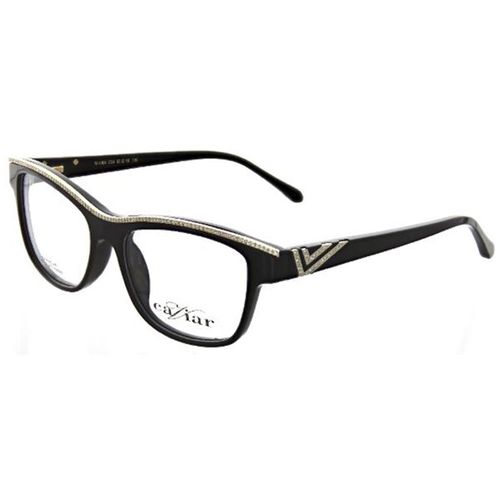 Women's Eyeglasses - Black/Gold Frame Demo Lens / 4404-C24-53-16-135 - Caviar - Modalova