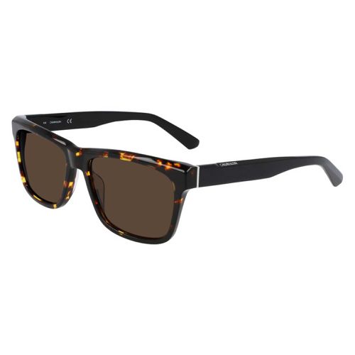 Men's Sunglasses - Tortoise Square Frame Brown Lens / CK21708S 235 - Calvin Klein - Modalova