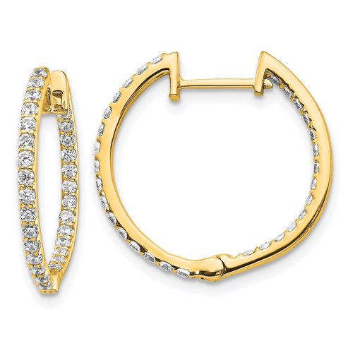 K Diamond In & Out Hinged Hoop Earrings - Jewelry - Modalova