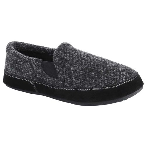 Men's Moc Slippers - Fave Gore Wool, Charcoal Tweed, X-Large / A11172CTWMXL - Acorn - Modalova