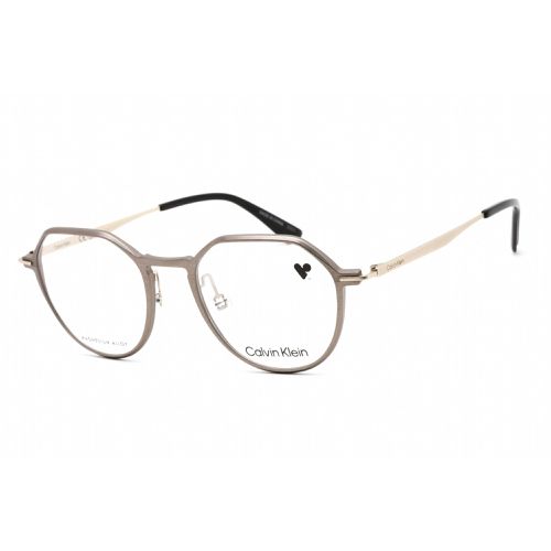 Unisex Eyeglasses - Clear Lens Grey Metal Round Shape Frame / CK22100 020 - Calvin Klein - Modalova
