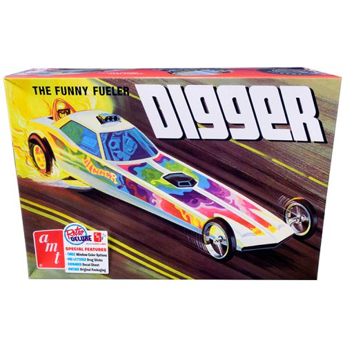 Scale Model Kit - Skill 2 Digger Dragster The Funny Fueler Vinyl Tires - AMT - Modalova