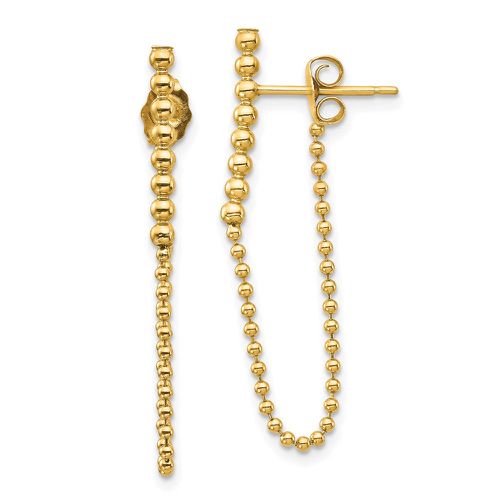 K Beaded Chain Front/Back Dangle Earrings - Jewelry - Modalova