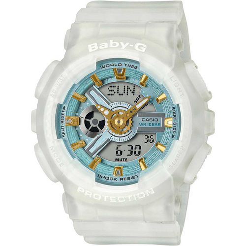 Women's Quartz Watch - Baby-G World Time Ana-Digi Dial Resin Strap / BA110SC-7A - Casio - Modalova
