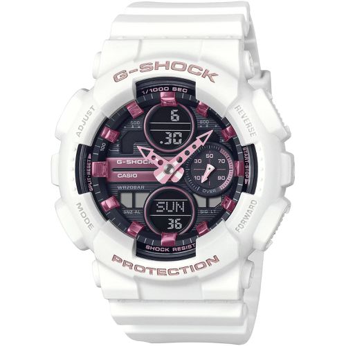Women's Watch - G-Shock Black and Purple Analog-Digital Dial / GMAS140M-7A - Casio - Modalova