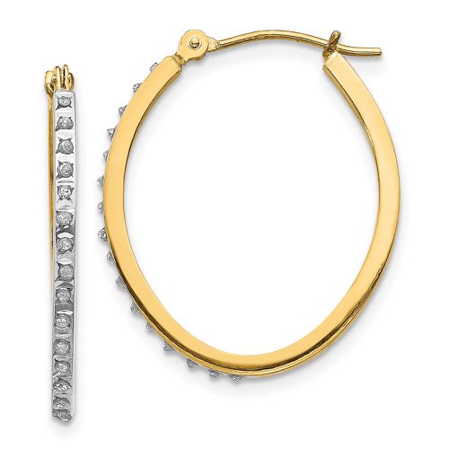 K Diamond Fascination Oval Hinged Hoop Earrings - Jewelry - Modalova